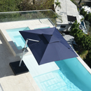 PURPLE LEAF  Garden Cantilever Parasol, Large Square Overhanging with Crank Handle and Tilt for Balcony and Outdoor