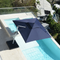 PURPLE LEAF  Garden Cantilever Parasol, Large Square Overhanging with Crank Handle and Tilt for Balcony and Outdoor