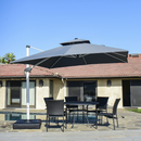 PURPLE LEAF  Garden Cantilever Parasol, Large Square Overhanging with Crank Handle and Tilt for Balcony and Outdoor