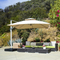 PURPLE LEAF  Garden Cantilever Parasol, Large Square Overhanging with Crank Handle and Tilt for Balcony and Outdoor