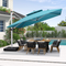 PURPLE LEAF  Garden Cantilever Parasol, Large Square Overhanging with Crank Handle and Tilt for Balcony and Outdoor