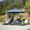 PURPLE LEAF  Garden Cantilever Parasol, Large Square Overhanging with Crank Handle and Tilt for Balcony and Outdoor