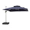 PURPLE LEAF  Garden Cantilever Parasol, Large Square Overhanging with Crank Handle and Tilt for Balcony and Outdoor